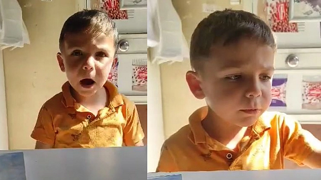 Elazığ'da 5 yaşındaki çocuğun tepkisi duygulandırdı