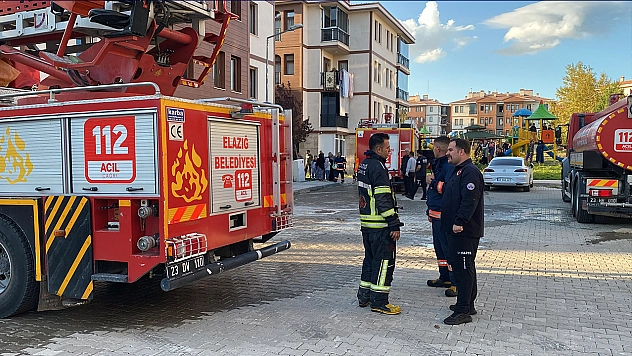 Elazığ'da apartman dairesinde yangın çıktı