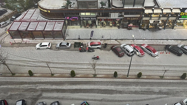 Elazığ'da Ceviz Büyüklüğünde Dolu Yağışı Etkili Oldu