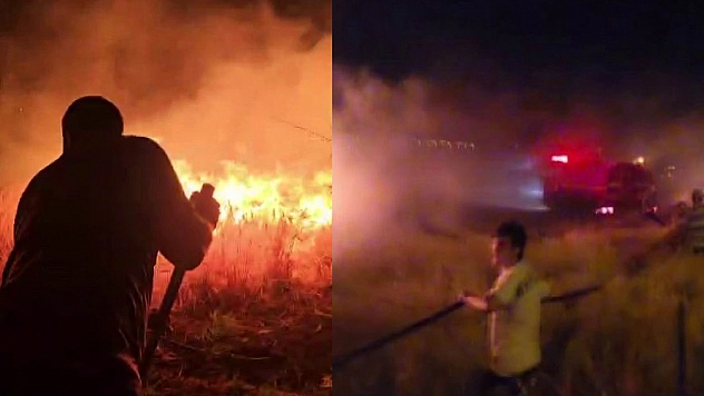 Elazığ'da Elektrik Direğinden Çıkan Kıvılcım Ekili Alanı Küle Çevirdi