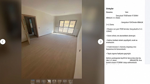 Elazığ'da ev kiraları 7.500 liraya düştü