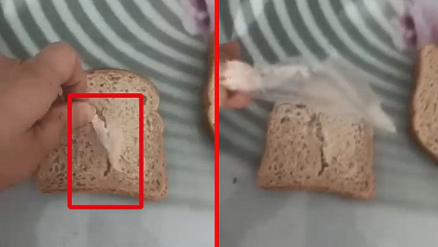 Elazığ'da gıda skandalı: Ekmeğin içindeki poşet şaşırttı