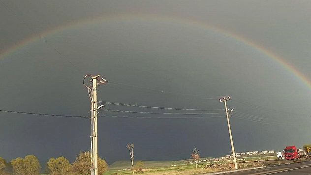 Elazığ'da görenleri mest eden görüntü