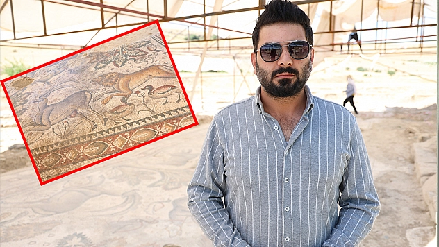 Elazığ'da gün yüzüne çıkan 1700 yıllık Roma mozaiği şaşırtıyor