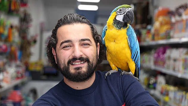 Elazığ'da Güzelliği Ve Fiyatıyla Dikkat Çeken 'Dayı' Lakaplı Papağan