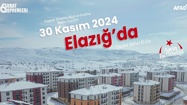 Elazığ'da heyecan başladı! Deprem konutları kura çekimi canlı yayınlanacak! (Tıkla-izle)