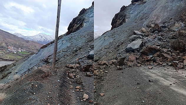 Elazığ'da heyelan meydana geldi