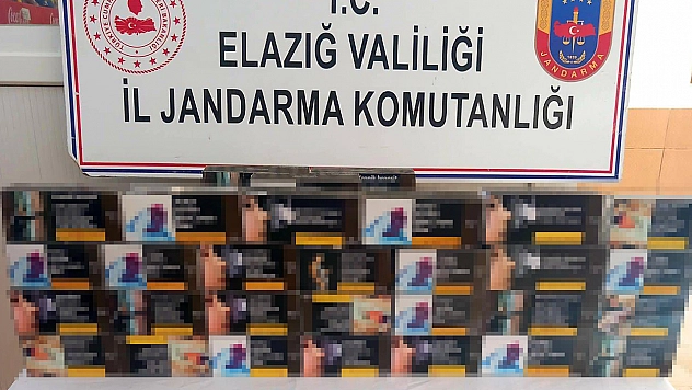 Elazığ'da kaçak sigaralar jandarma ekipleri tarafından yakalandı