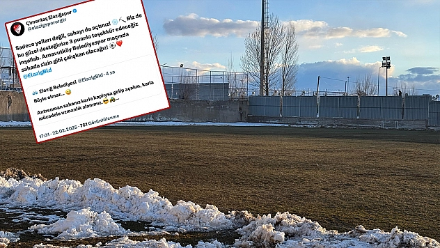 Elazığ'da kar mizahı