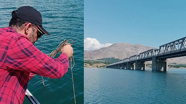Elazığ'da Karakaya barajında örnekleme çalışmaları sürüyor