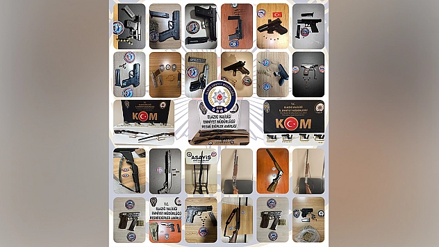 Elazığ'da kesinleşmiş hapis cezası bulunan 115 zanlı tutuklandı