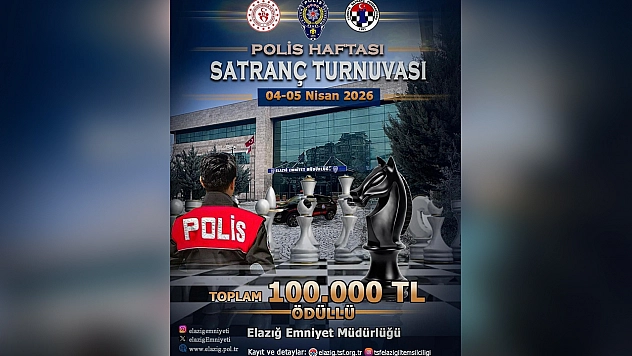 Elazığ'da ödüllü satranç turnuvası