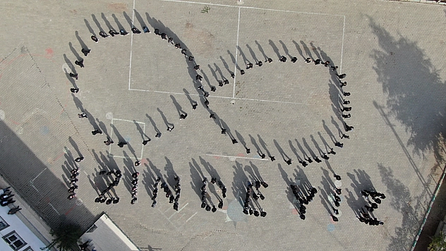 Elazığ'da Öğrencilerden 10 Kasım'da  'İzindeyiz' Koreografisi