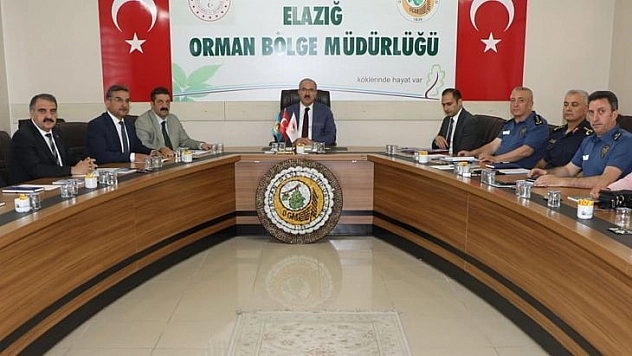 Elazığ'da Orman Yangınlarıyla Mücadele Toplantısı Yapıldı
