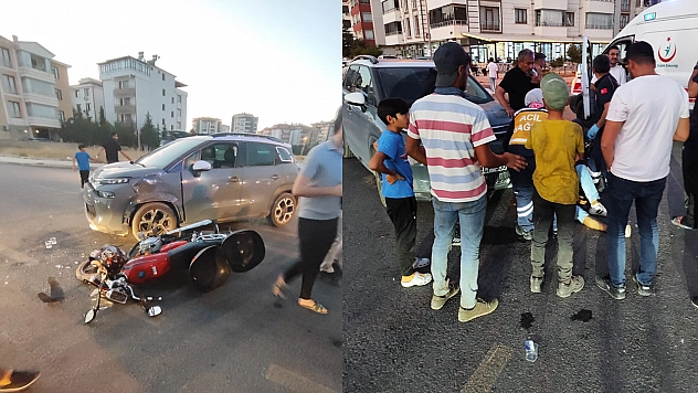 Elazığ'da otomobil ile motosiklet çarpıştı!