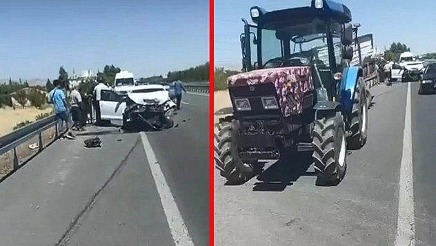 Elazığ'da otomobil ile traktör çarpıştı: 1 Yaralı