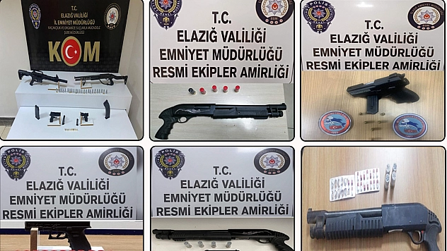 Elazığ'da Ruhsatsız Silah Operasyonu