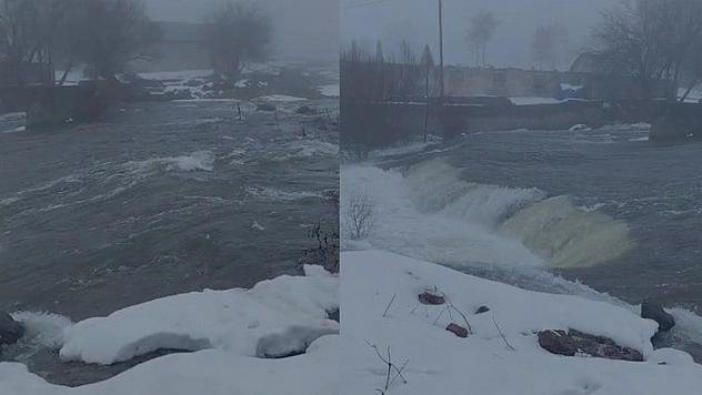 Elazığ'da sağanak yağış sonrası dereler coştu