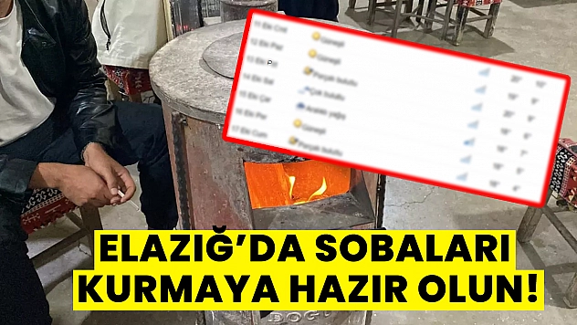 Elazığ'da soğuklar kendini bu tarihte iyice hissettirecek! Sıcaklıklar 4 derecelere düşecek… Sobaları kurmaya hazırlanın