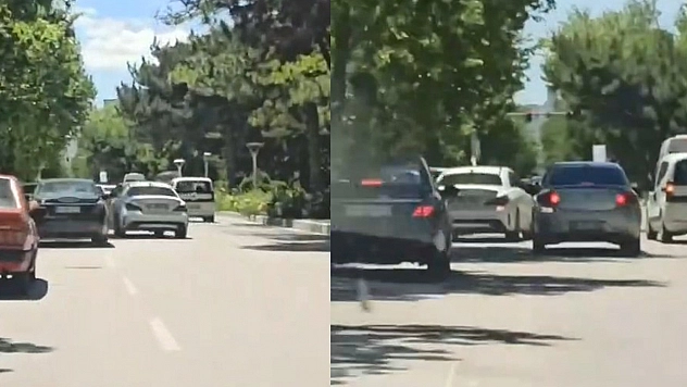 Elazığ'da sürücü trafiği tehlikeye attı!