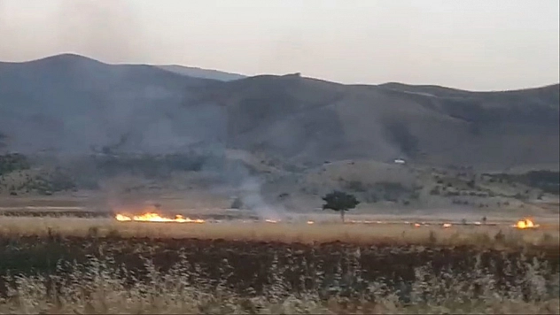 Elazığ'da Tarla Yangını!