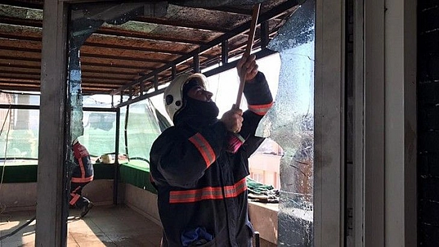 Elazığ'da teras yangını