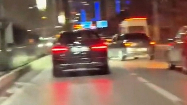 Elazığ'da trafikte tehlikeli manevra