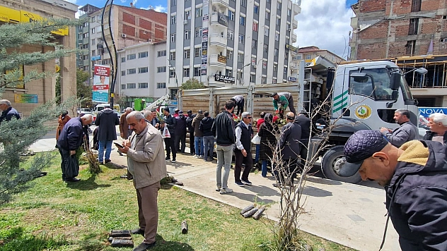 Elazığ'da ücretsiz fidan dağıtımıyla yeşil geleceğe adım
