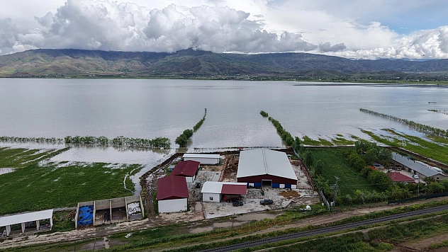 Elazığ'da üreticiler tedirgin: Çiftlikleri suyun altında kalmasın diye nöbet tutuyorlar