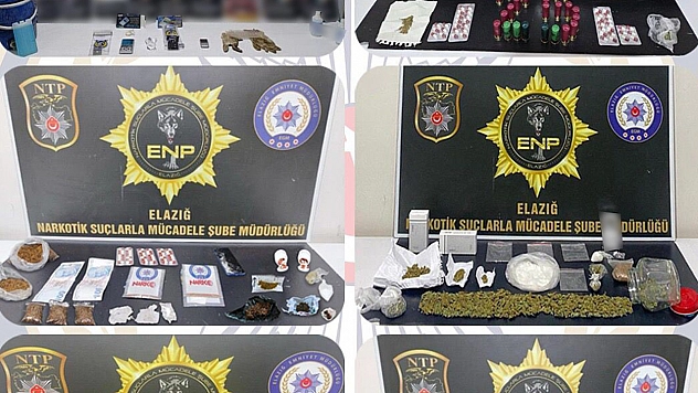 Elazığ'da uyuşturucu operasyonu: 19 tutuklama