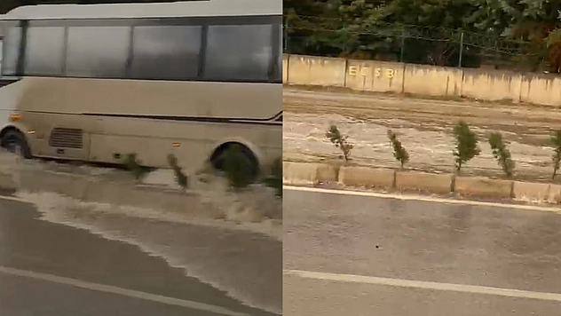 Elazığ'da yağış sürücülere zor anlar yaşattı