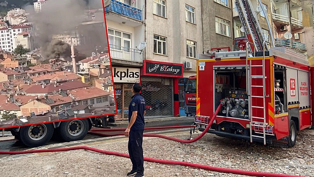 Elazığ'da Yangının Dumanı Gökyüzünü Kapladı!