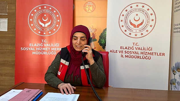 Elazığ'da yeni doğan bebek ailelerine telefonla tebrik ve bilgilendirme
