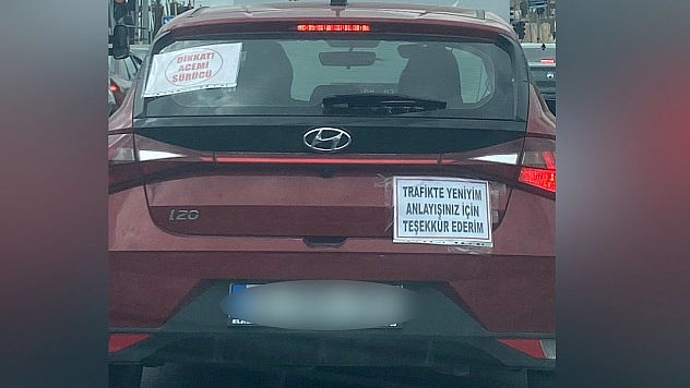 Elazığ'da yeni sürücünün notu trafikte gülümsetti