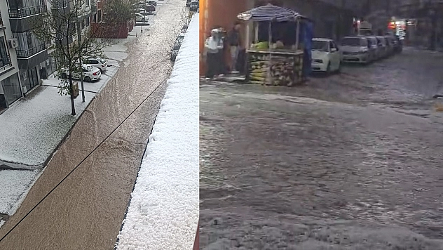 Elazığ'da Yer Yerinden Oynadı: Dolu ve Sağanak Hayatı Felç Etti