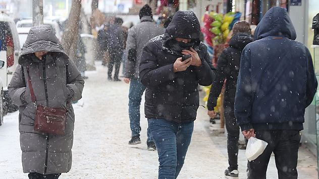 Elazığ'da yoğun kar yağışı başladı