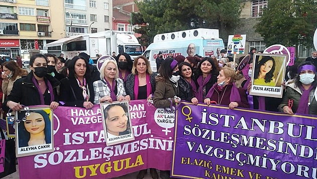 Elazığ Emek Ve Demokrasi Kadın Platformu 8 Mart Dünya Emekçi Kadınlar Günü'nü Kutladı