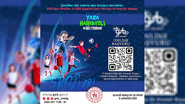 Elazığ Gençlik ve Spor il müdürlüğünden yaz için dolu dolu başlangıç