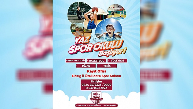 Elazığ İl Özel İdare Yaz Spor Okulları kayıtları başladı
