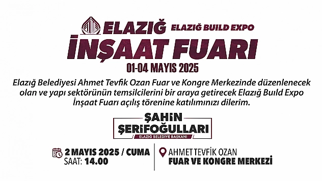 Elazığ İnşaat Fuarı'na davet
