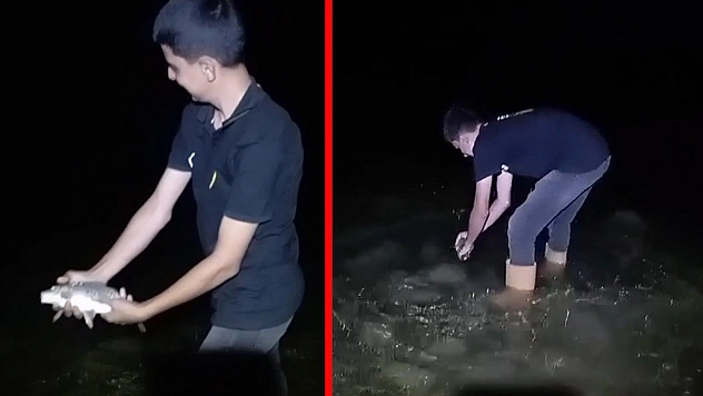 Elazığ'ta balıkçıdan örnek davranış: 'Tosun paşa ol da gel'