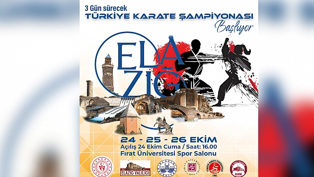 Elazığ, Türkiye Karate Şampiyonası'na ev sahipliği yapıyor