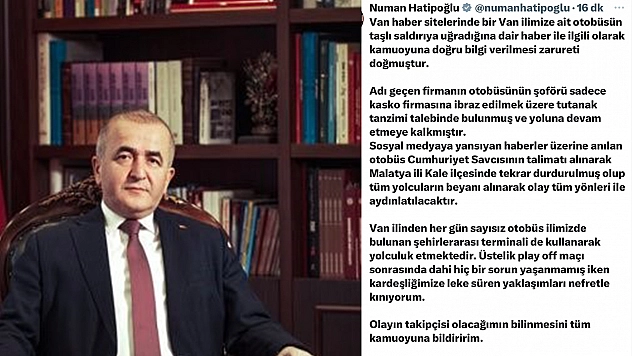 Elazığ Valisi Hatipoğlu'ndan taşlı saldırı iddialarına açıklama
