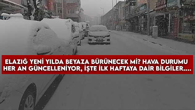 Elazığ yeni yılda beyaza bürünecek mi? Hava durumu her an güncelleniyor, işte ilk haftaya dair bilgiler....