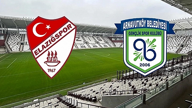 Elazığspor - Arnavutköy Belediyespor maçı canlı anlatım
