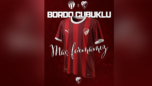Elazığspor bordo çubuklu formayla sahada!