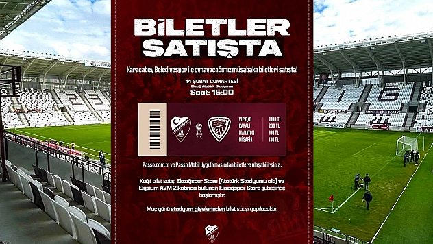 Elazığspor'da Maç Biletleri Satışa Sunuldu