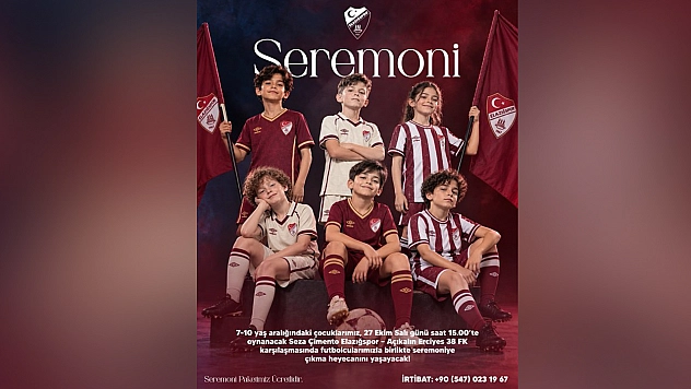 Elazığspor'dan çocuklara seremoni fırsatı