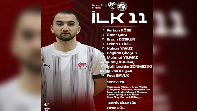 Elazığspor ilk 11'i belli oldu