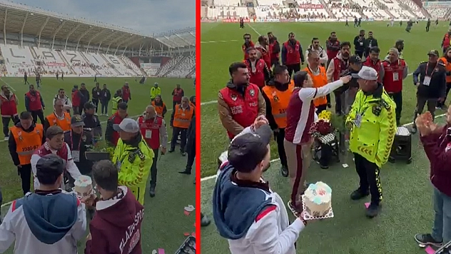 Elazığspor taraftarından Polis Haftası'na anlamlı kutlama